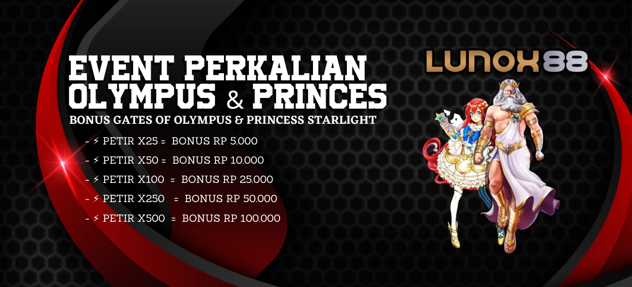 EVENT PERKALIAN PETIR ZEUS DAN PRINCES LUNOX88